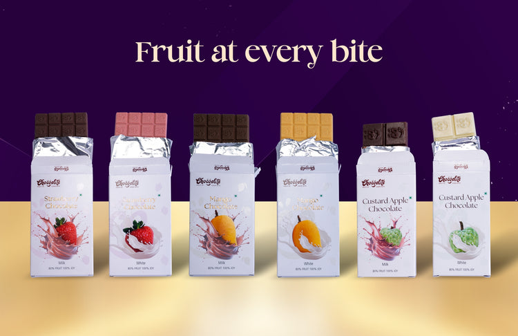 Premium fruit chocolate bars